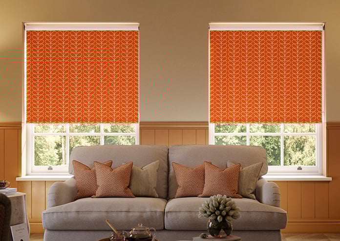 Orla Kiely Linear Stem, Persimmon - Twist&Fit Roller Blind - Image 3